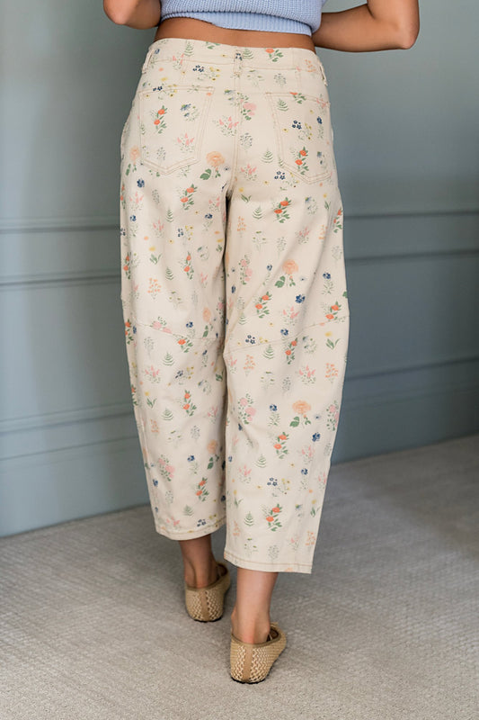 Floral Barrel Jeans Clothing Holley Girl 