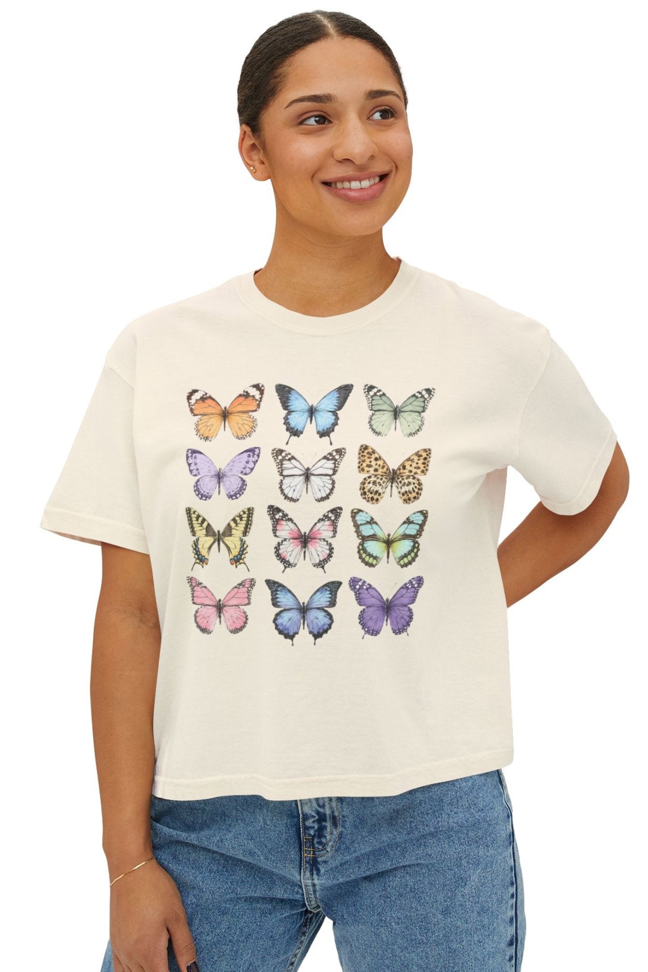 Butterfly - Boxy Tee T-Shirt Printify 