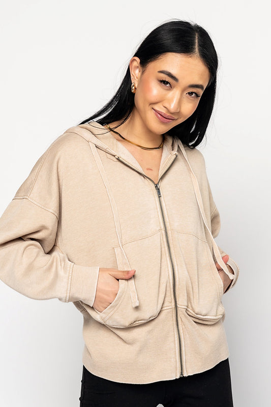 Warm Up Hoodie in Oatmeal Holley Girl 