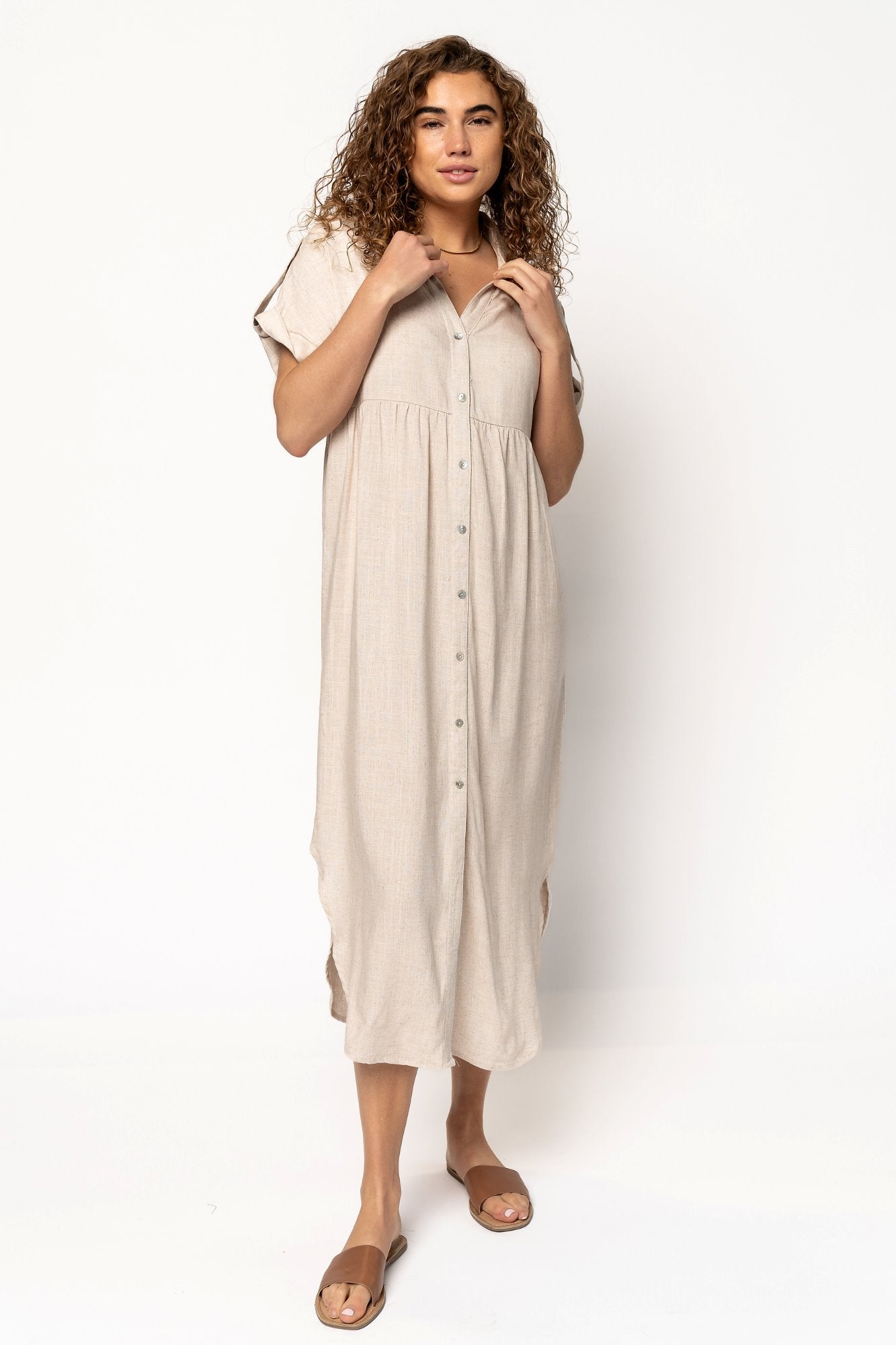 Stone Dress in Oatmeal Holley Girl 