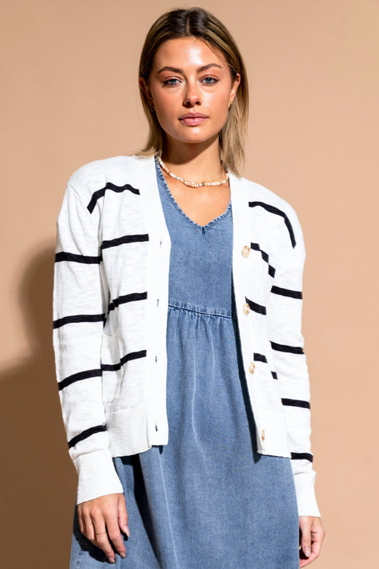 Milana Cardigan in White Clothing Holley Girl 