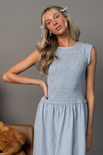 Picnic Dress in Blue Clothing Holley Girl 