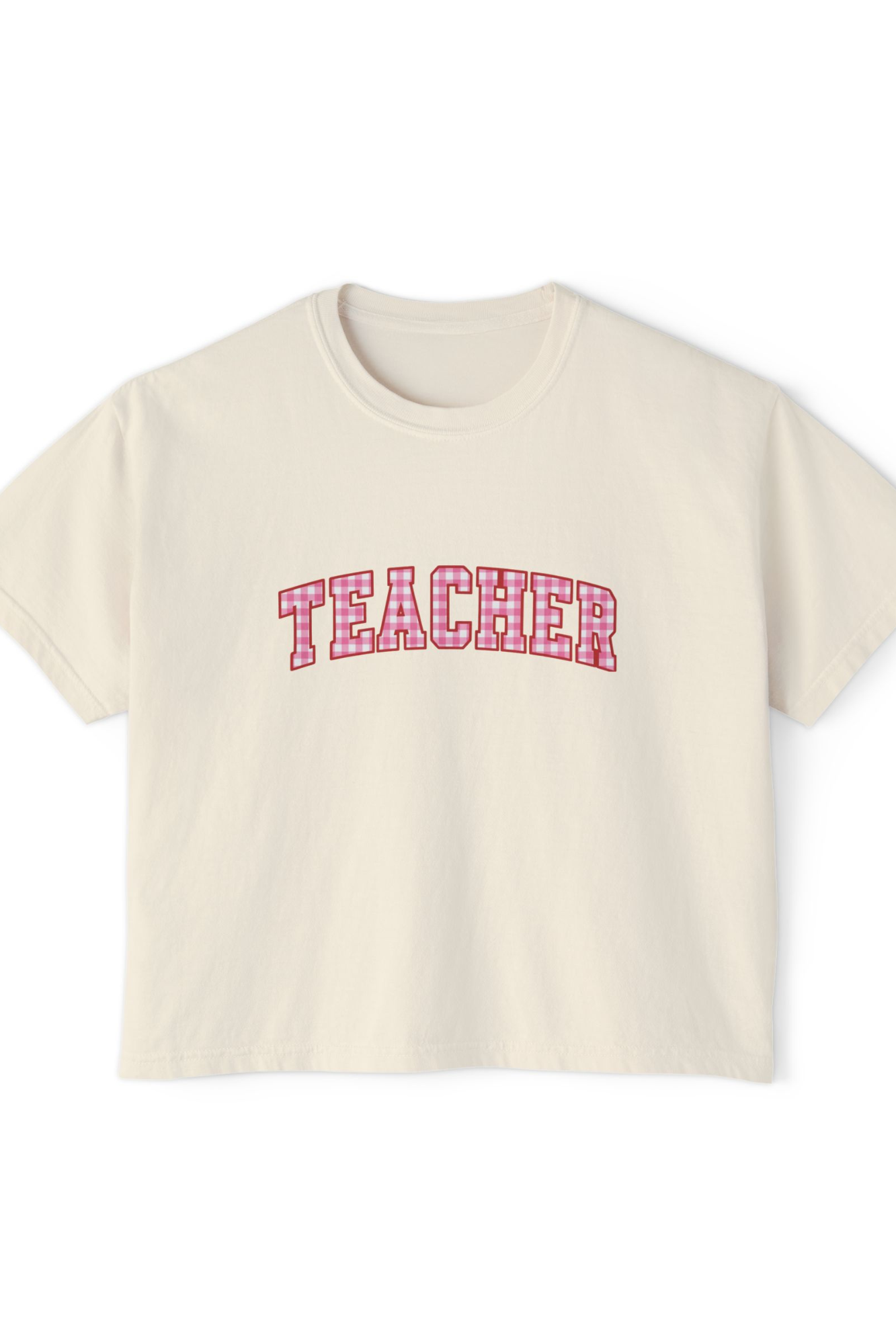 Gingham Teacher - Boxy Tee