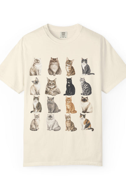 Cats Graphic Tee T-Shirt Printify Ivory S 