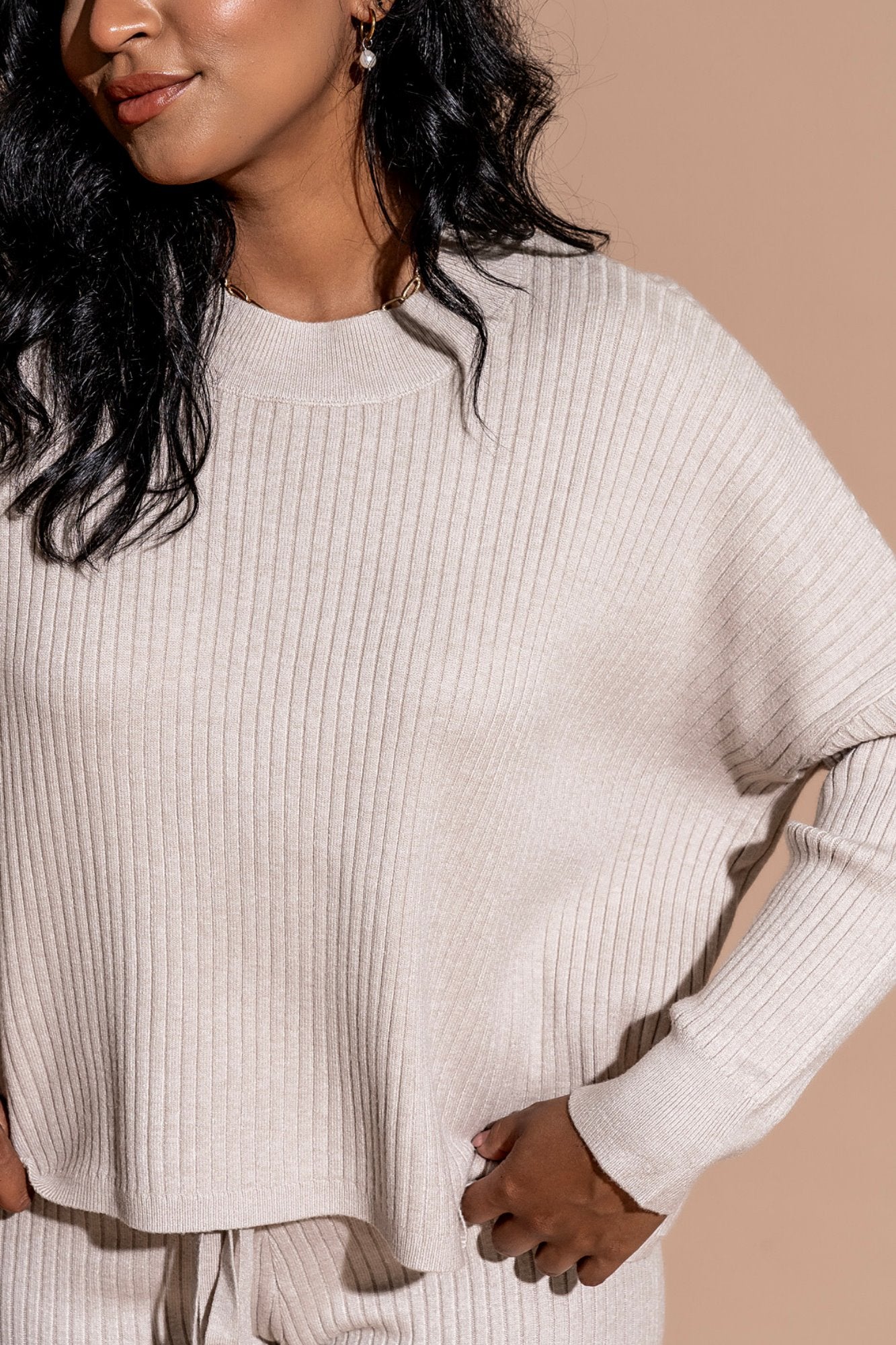 Cozy Ribbed Sweater Clothing Holley Girl 