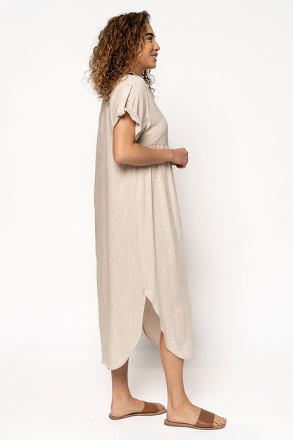 Stone Dress in Oatmeal Holley Girl 