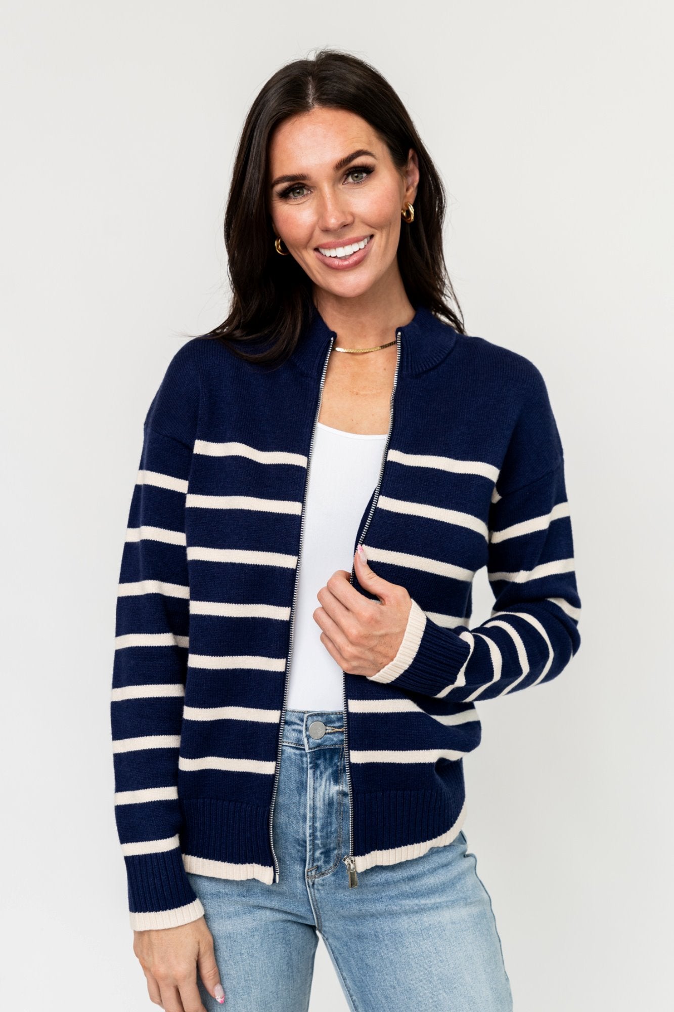 Moore Cardigan in Navy Clothing Holley Girl 