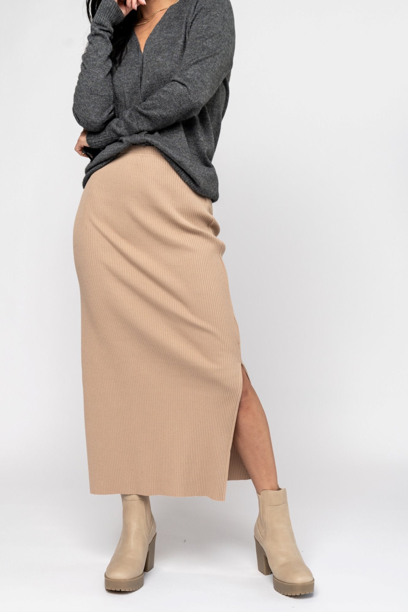 Davis Skirt in Sand - FINAL SALE – Holley Girl