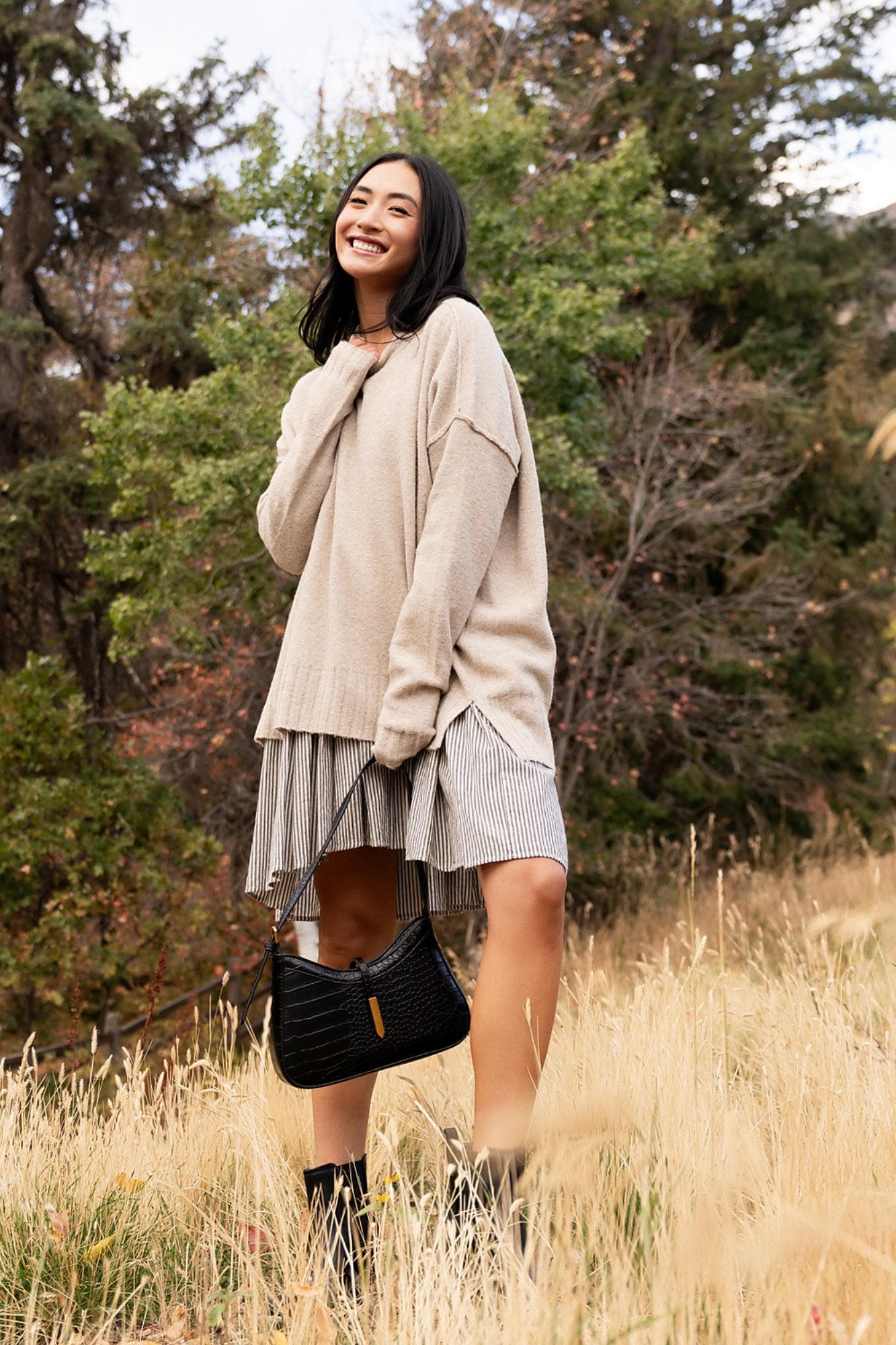 Drapey Oat Sweater Clothing Holley Girl 