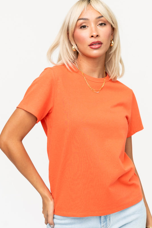 Dove Tee in Tangerine Clothing Holley Girl 