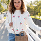Evanston Cardigan in Cream Cherries Clothing Holley Girl 