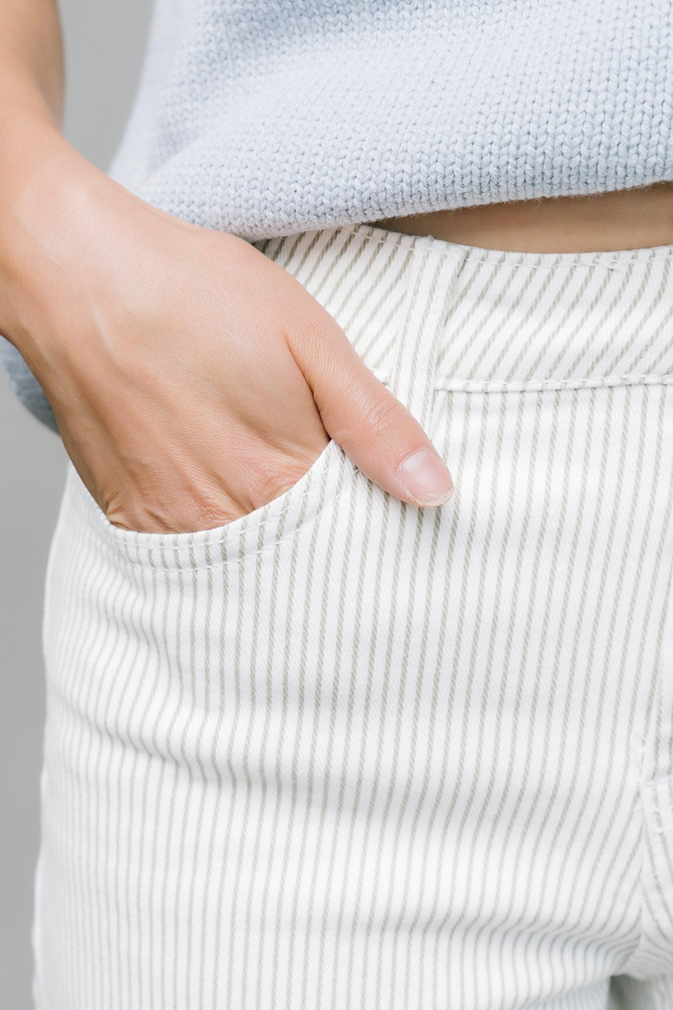 Ellis Pinstripe Wide Leg Jeans Clothing Holley Girl 