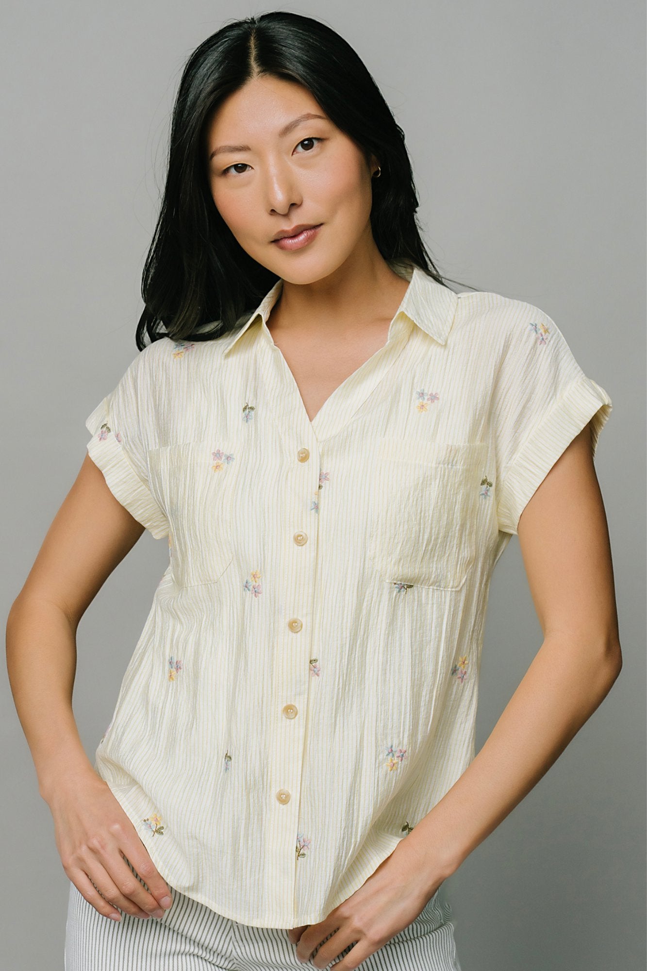 Garden Party Blouse Short Sleeve Clothing Holley Girl 