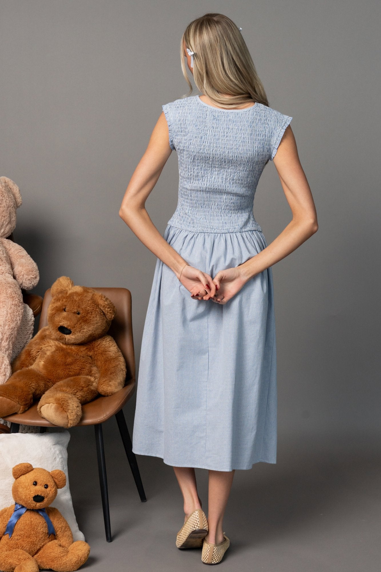 Picnic Dress in Blue Clothing Holley Girl 