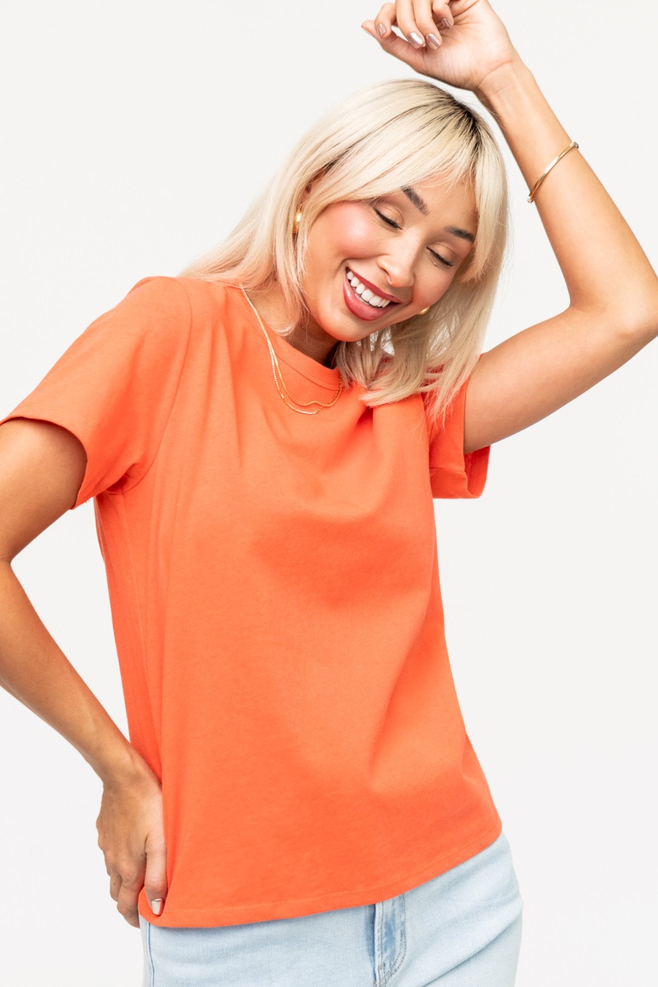 Dove Tee in Tangerine Clothing Holley Girl 