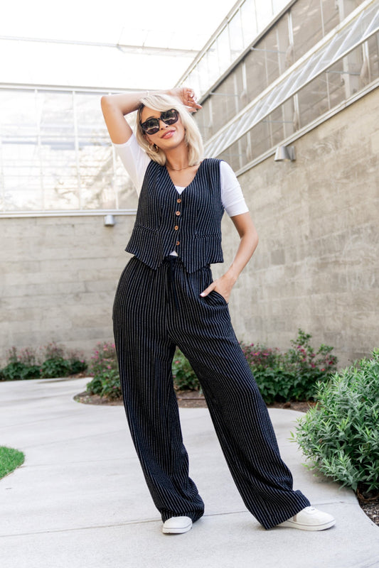 Charleston Pants in Black Holley Girl 