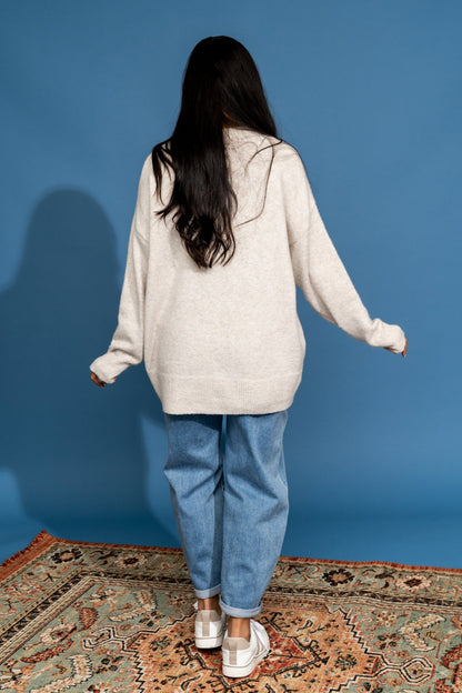 Reeve Cardigan in Oatmeal Clothing Holley Girl 