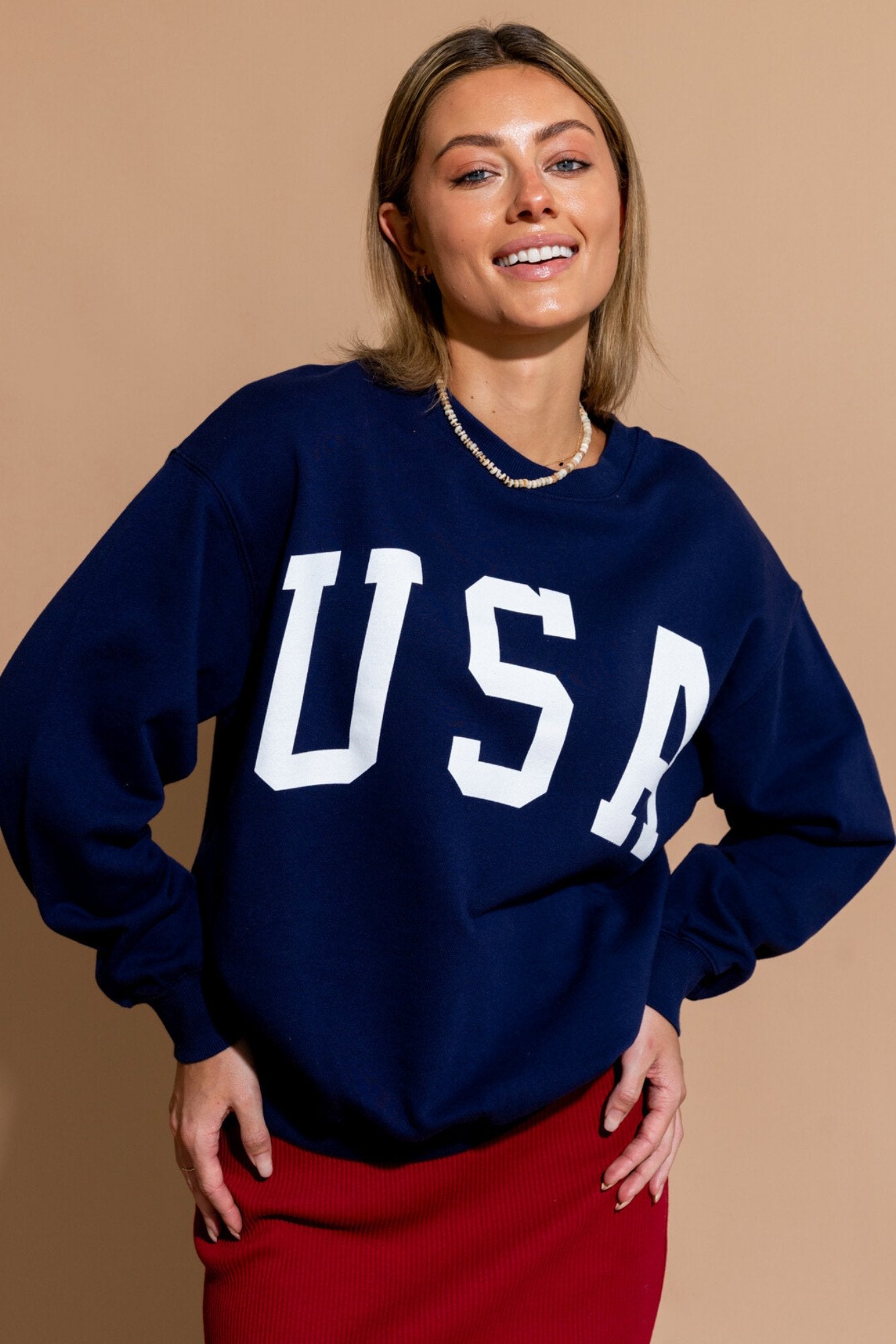 Liberty Crewneck in Navy Clothing Holley Girl 