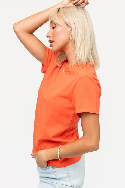 Dove Tee in Tangerine Clothing Holley Girl 