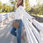 Evanston Cardigan in Cream Cherries Clothing Holley Girl 