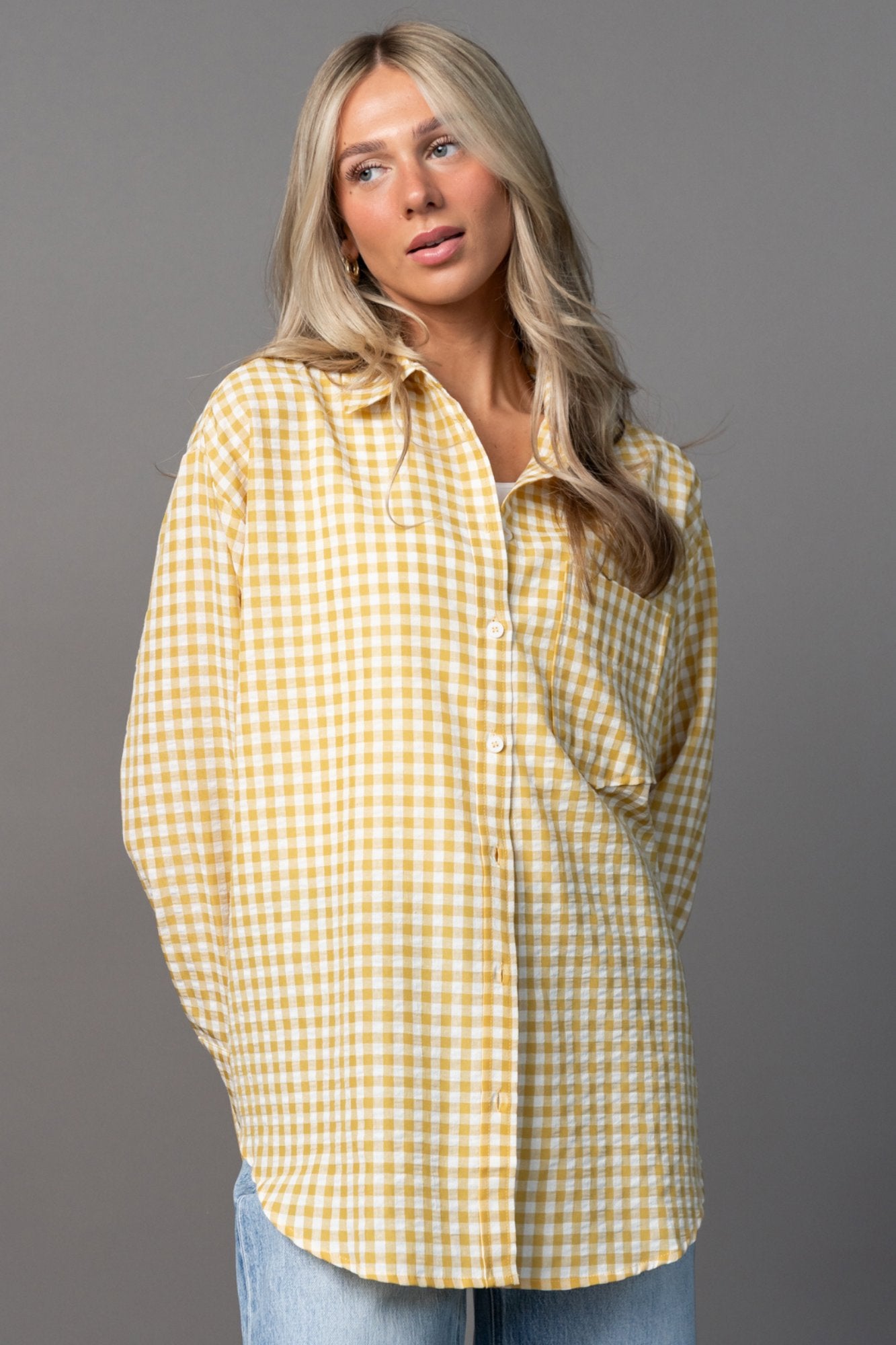 Pomodoro Button Up in Honeycomb Clothing Holley Girl 