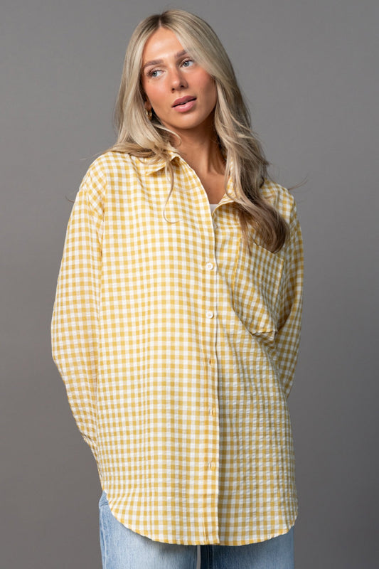 Pomodoro Button Up in Honeycomb Clothing Holley Girl 