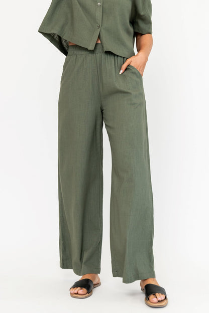 Gabbie Pants in Olive Holley Girl 