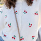 Evanston Cardigan in Cream Cherries Clothing Holley Girl 