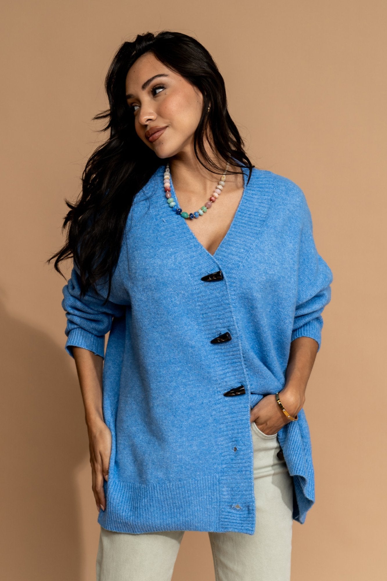 Reeve Cardigan in Coastal Blue Clothing Holley Girl 