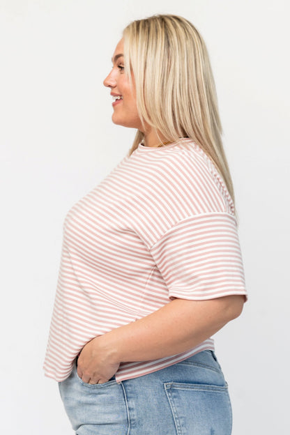 HOLLEY GIRL - Bliss Tee in Blush (Small-3XL) Holley Girl 