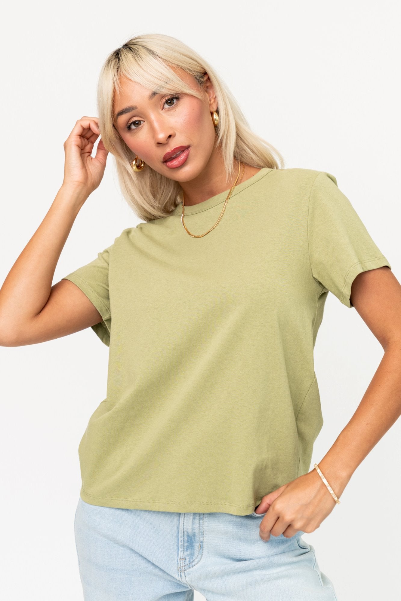 Dove Tee in Honeydew Clothing Holley Girl 