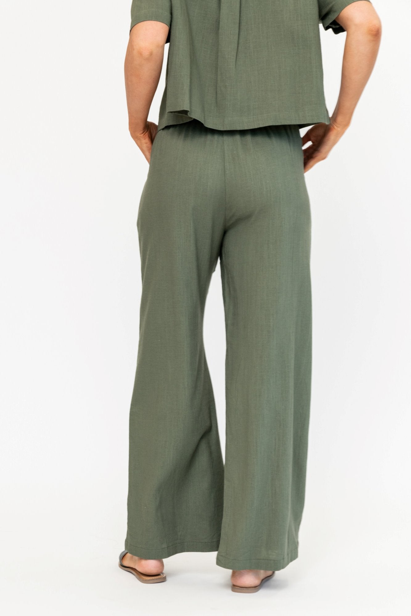 Gabbie Pants in Olive Holley Girl 