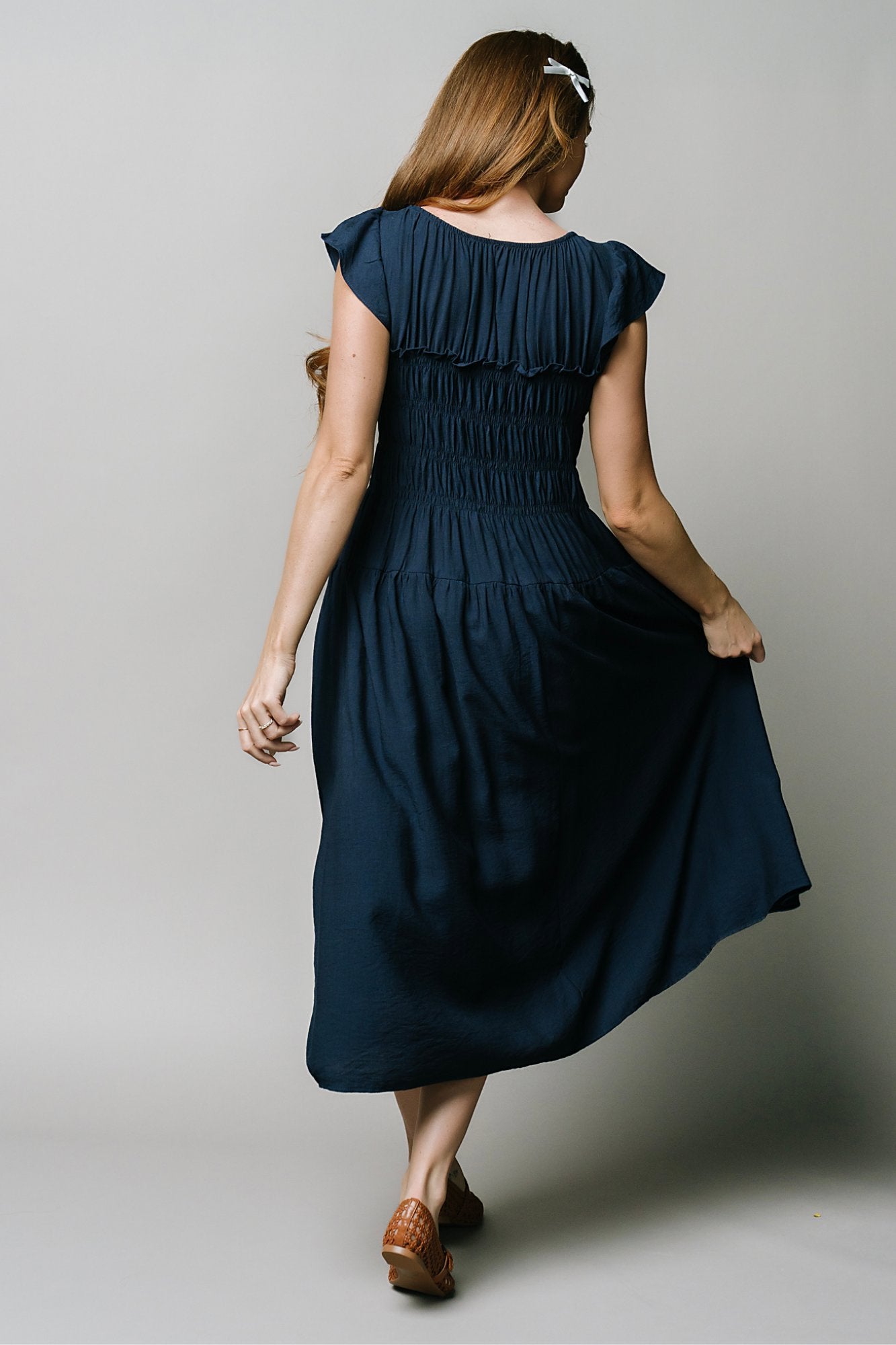 Golden Hour Dress in Navy Clothing Holley Girl 