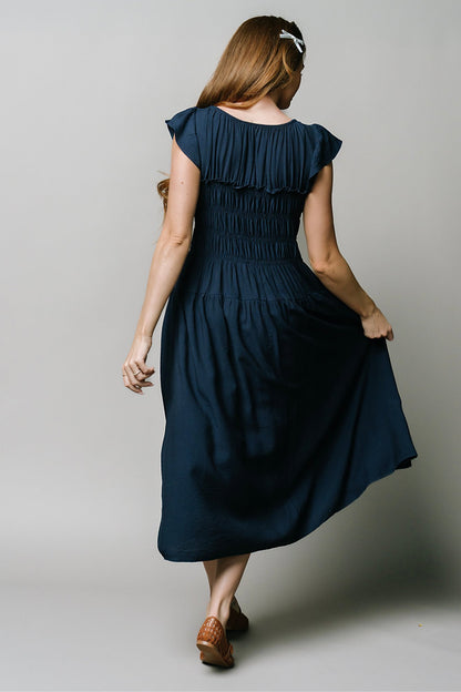 Golden Hour Dress in Navy Clothing Holley Girl 