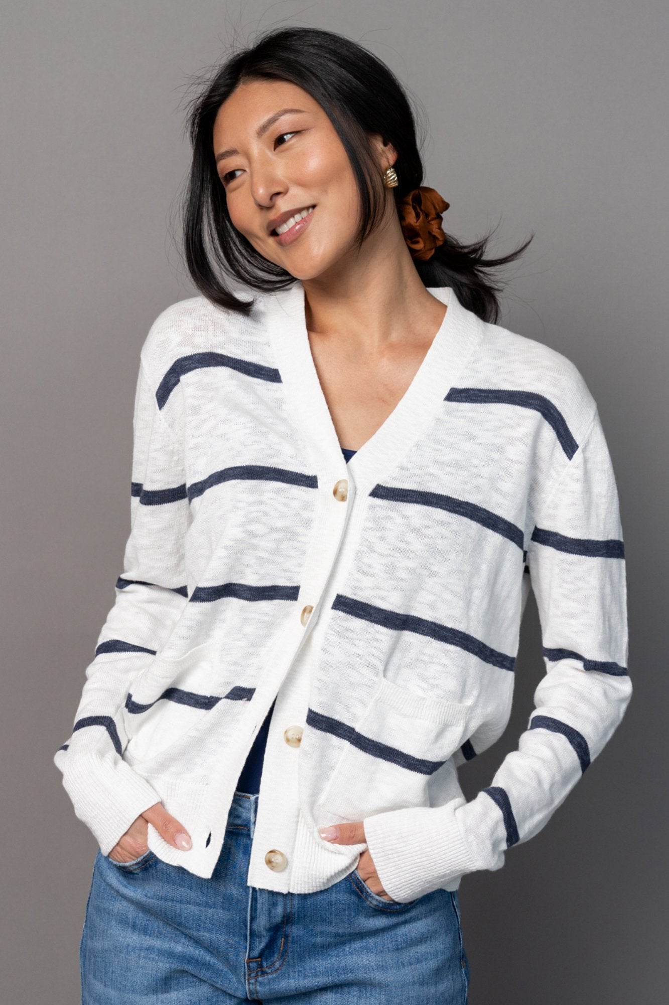 Milana Cardigan in Navy Clothing Holley Girl 