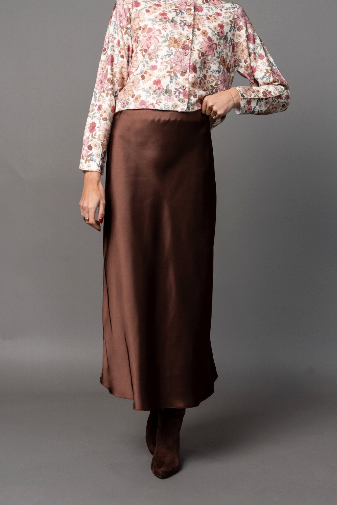 Athena Skirt in Chocolate Clothing Holley Girl 