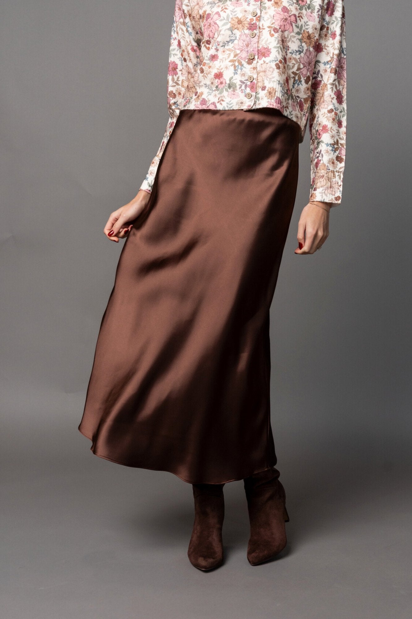 Athena Skirt in Chocolate Clothing Holley Girl 