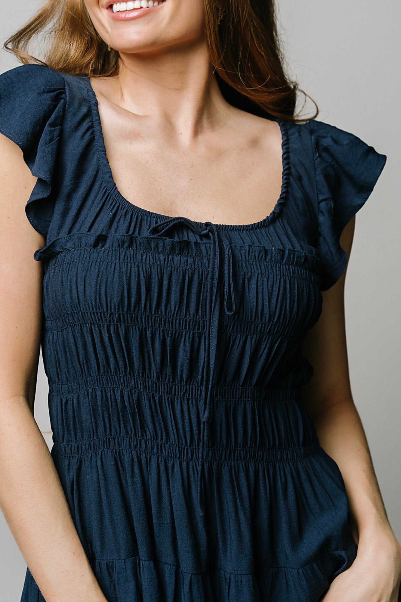 Golden Hour Dress in Navy Clothing Holley Girl 