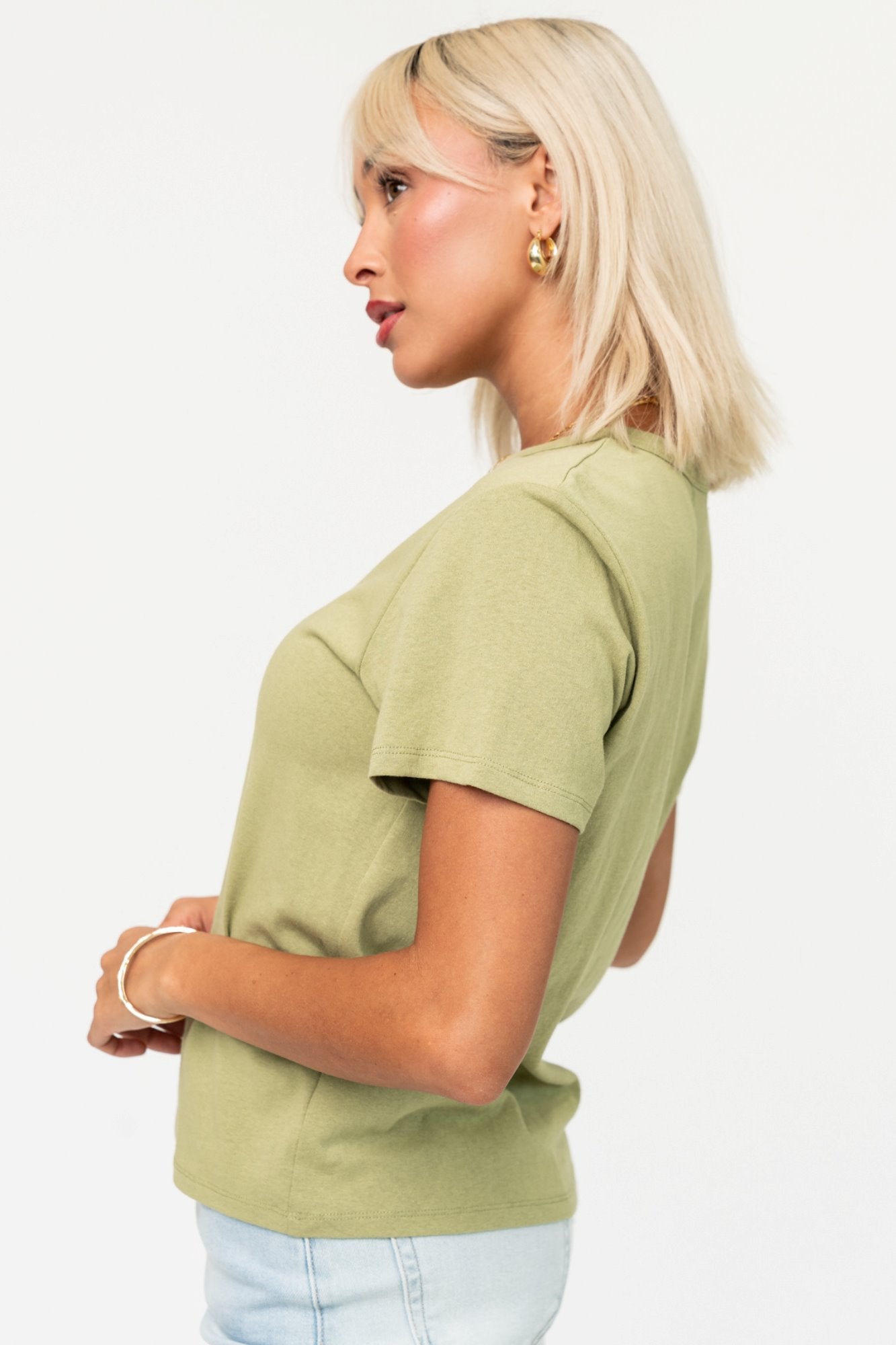 Dove Tee in Honeydew Clothing Holley Girl 