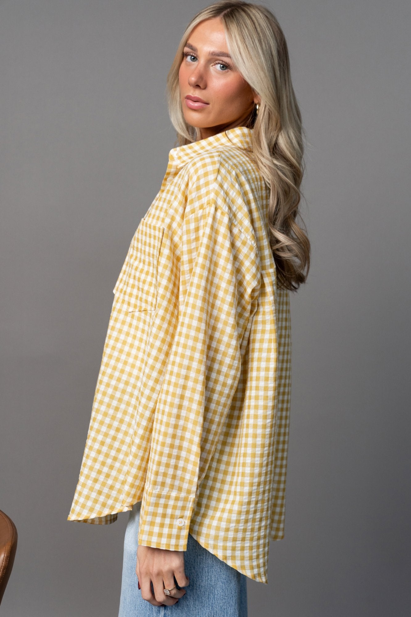 Pomodoro Button Up in Honeycomb Clothing Holley Girl 