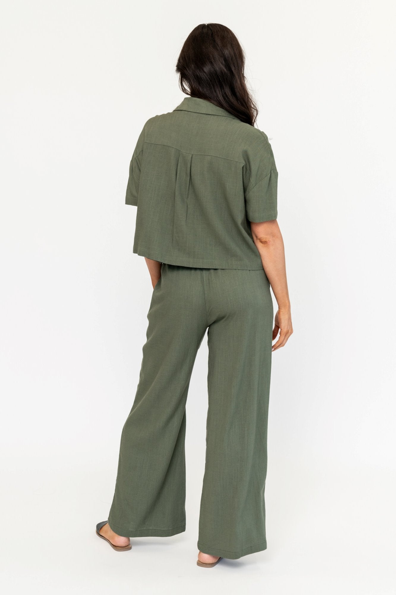 Gabbie Pants in Olive Holley Girl 