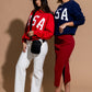 Liberty Crewneck in Red Clothing Holley Girl 