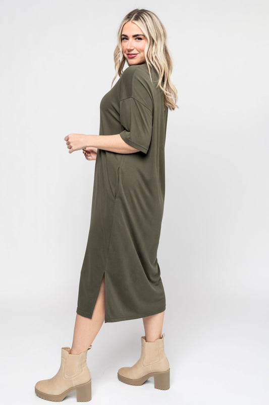 Maeve Dress in Olive Holley Girl 