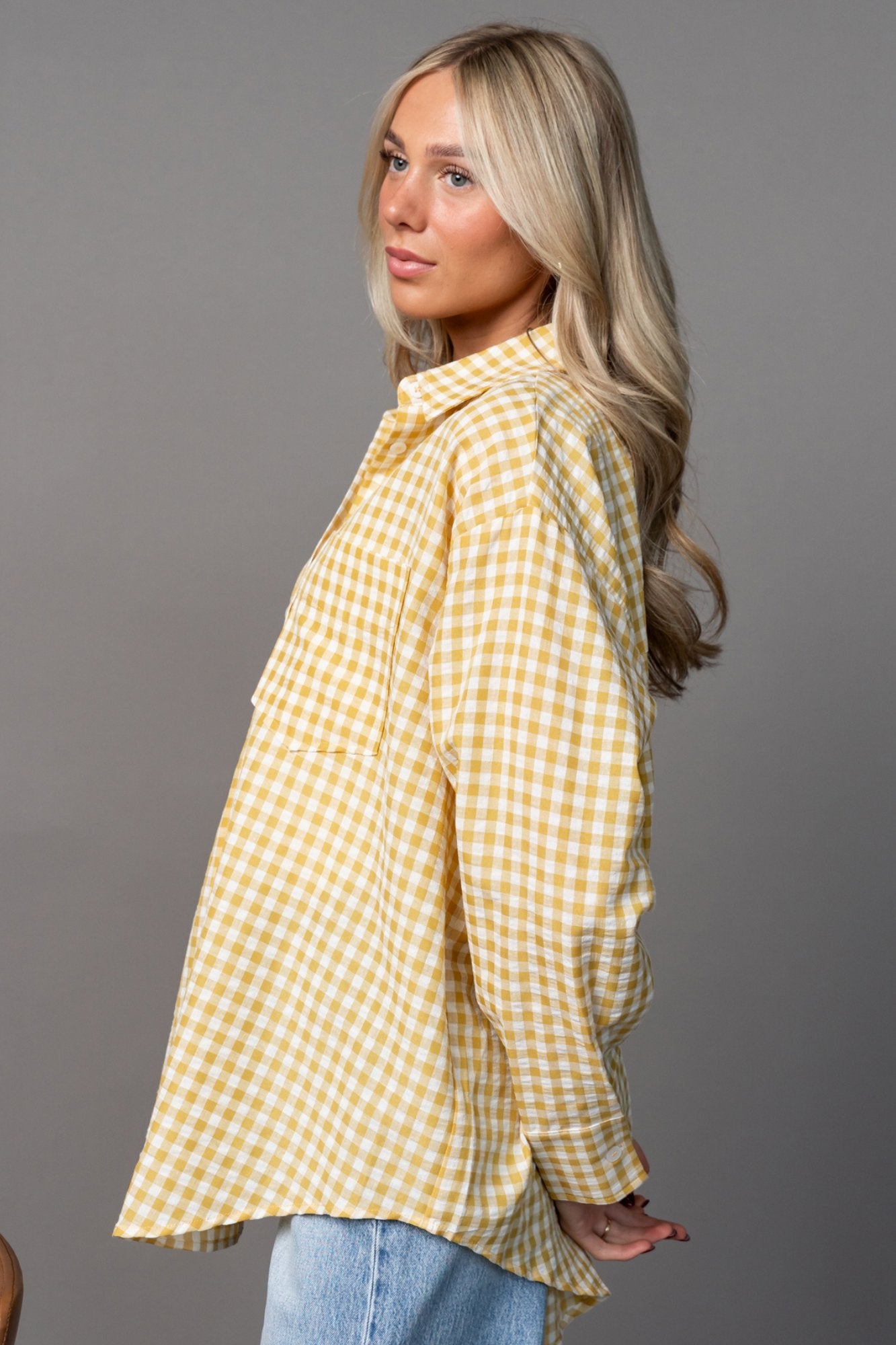 Pomodoro Button Up in Honeycomb Clothing Holley Girl 