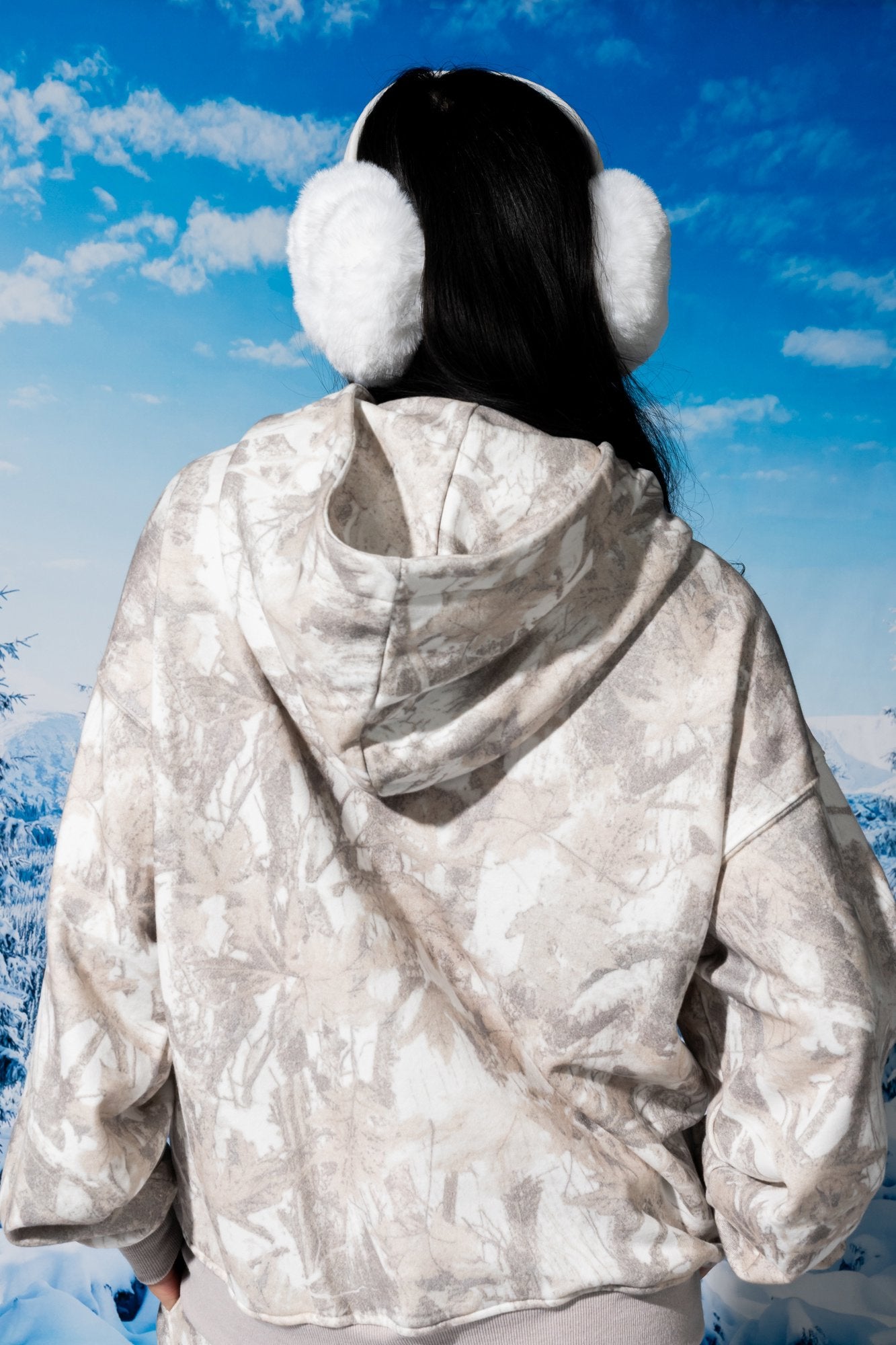 Camo Hoodie in Grey Clothing Holley Girl 