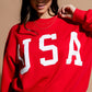 Liberty Crewneck in Red Clothing Holley Girl 