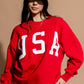 Liberty Crewneck in Red Clothing Holley Girl 