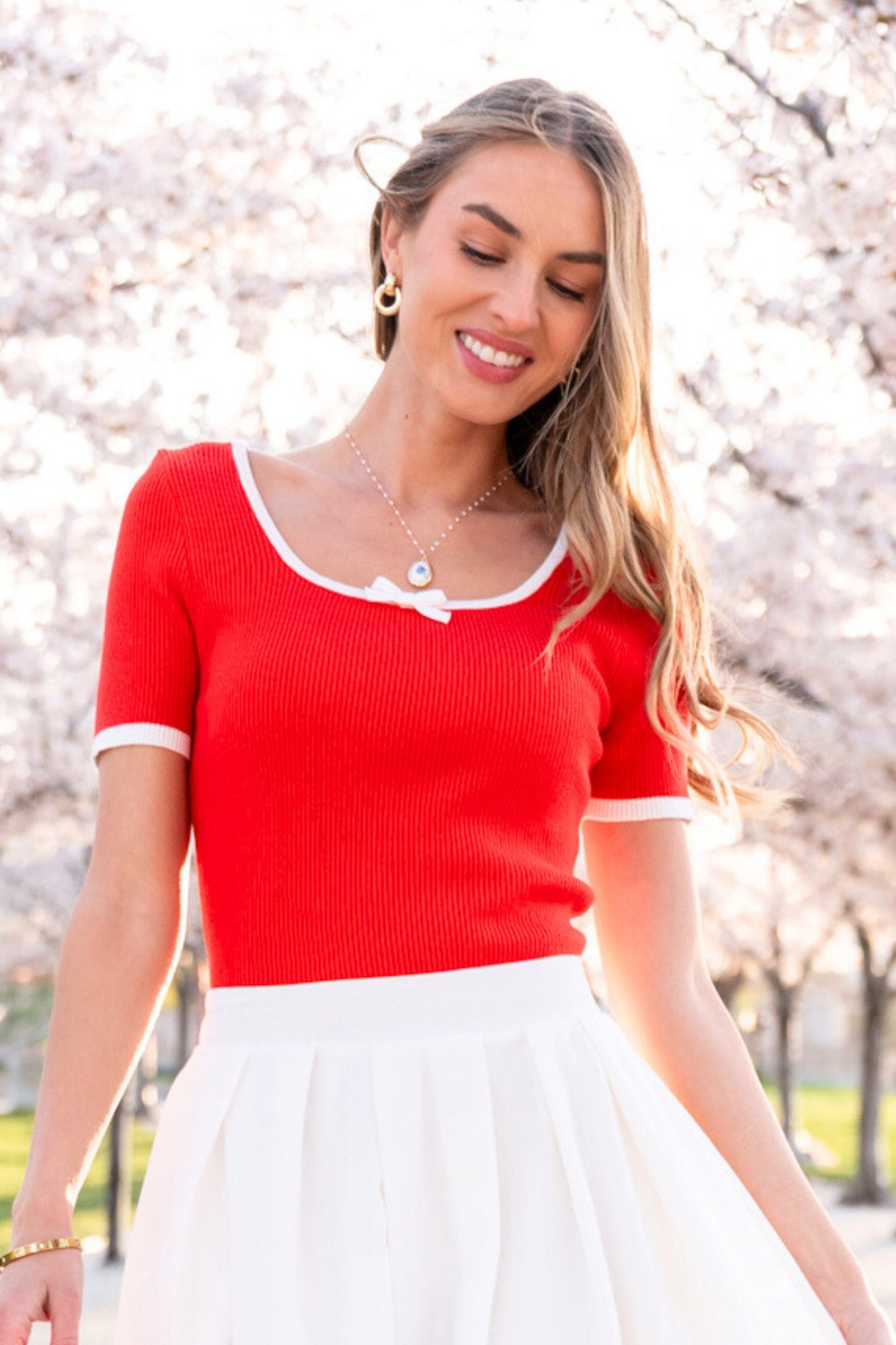 Carson Top in Poppy Clothing Holley Girl 