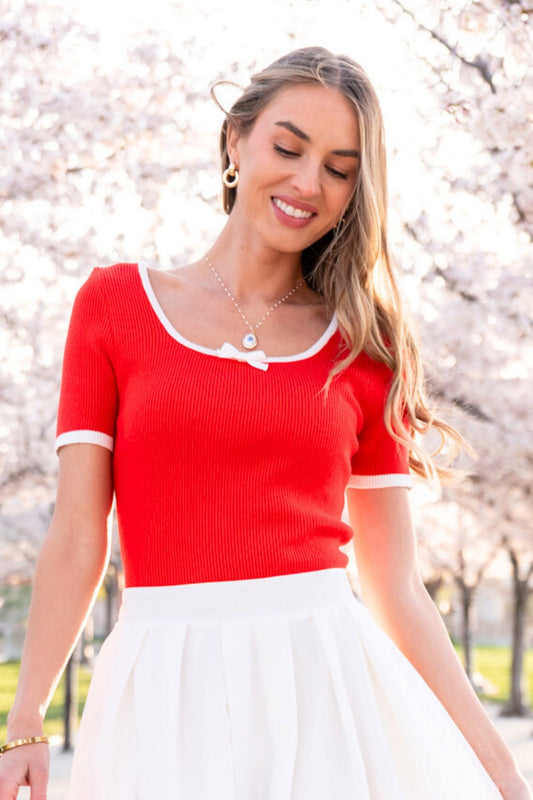 Carson Top in Poppy Clothing Holley Girl 