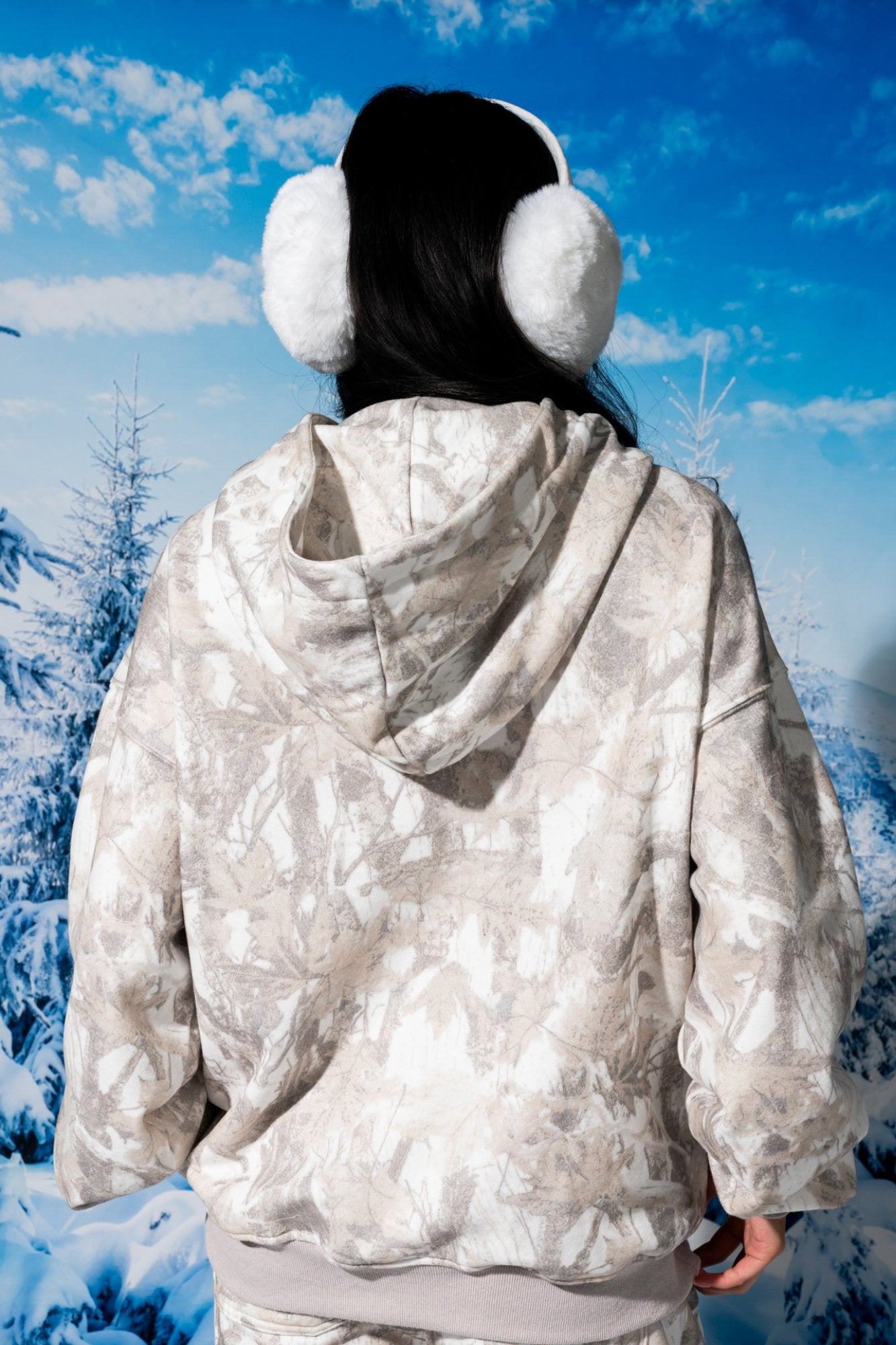 Camo Hoodie in Grey Clothing Holley Girl 